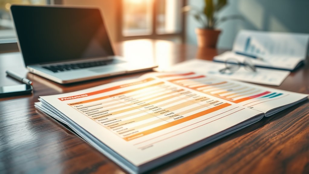 klare detaillierte Finanzaufstellung