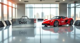 Schulden- versus Eigenkapital-Seitenwagen