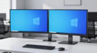 efficient space saving dual screens