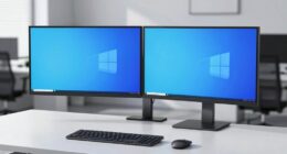 efficient space saving dual screens