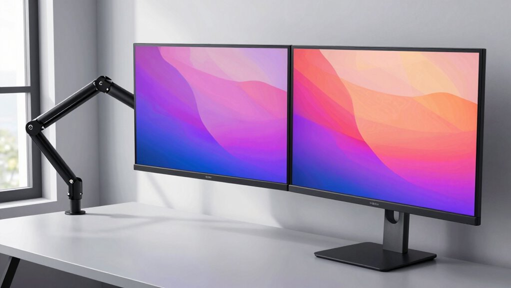 enhanced dual screen monitor arm