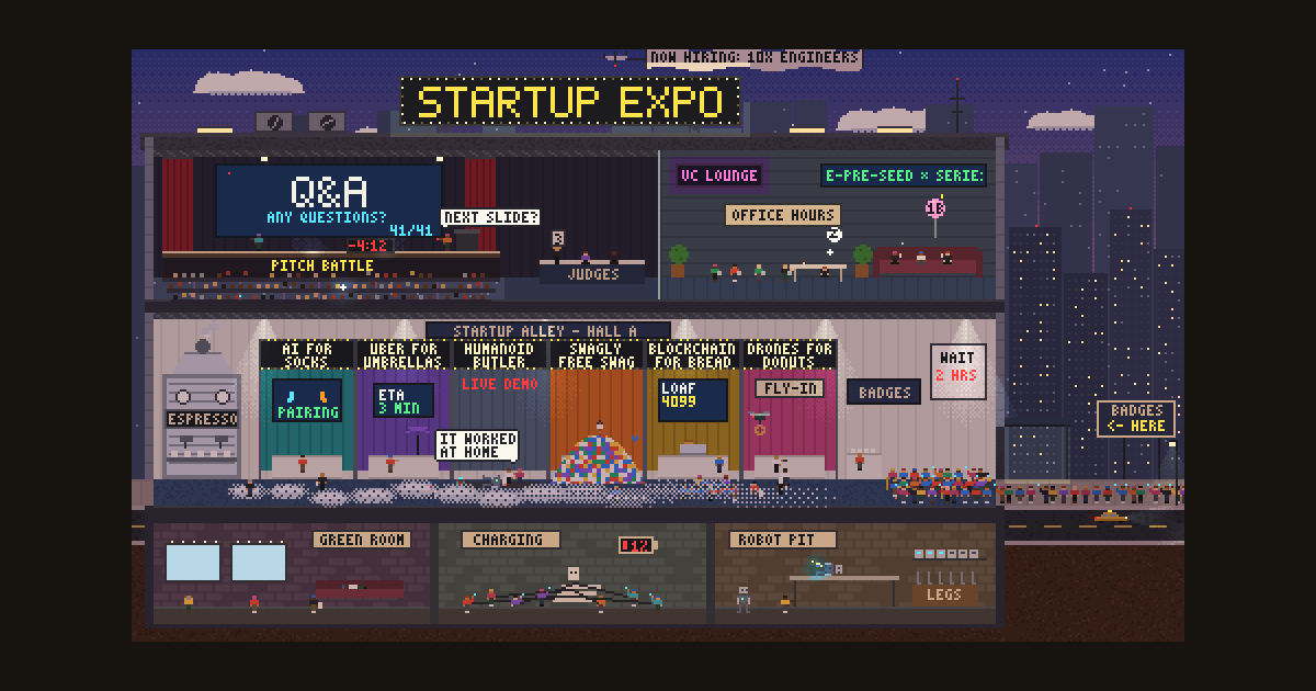 Startup Expo Highlights Pixel Rivals' New Living Pixel-Art Diorama
